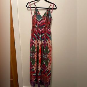 Maeve Multicolor Geometric Maxi Dress